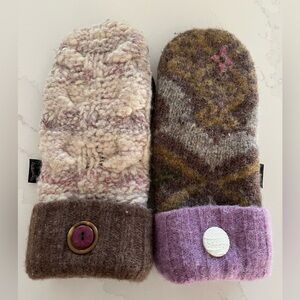 BaaBaaZuZu Felted Wool Recycled Sweater Mittens OS